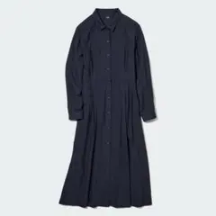 UNIQLO ソフトフランネルワンピース　Ｍサイズ　ネイビー