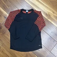 PUMA 長袖カットソー 140サイズ ブラック/オレンジ