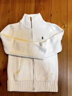 Ralph Lauren ホワイトカーディガン 120