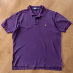Polo by Ralph Lauren 半袖ポロシャツ/鹿の子/紫/古着/XL