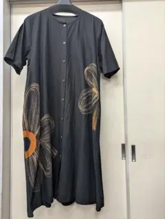 見切り品！Creald オシャレデザイン　前開きシャツワンピース　ゆったりサイズ