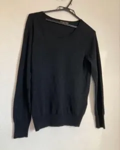 ナノユニバース 薄手ニット ブラック