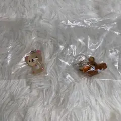 【リラックマ】クリアマスコットチャーム　めじるしアクセサリー　2点セット