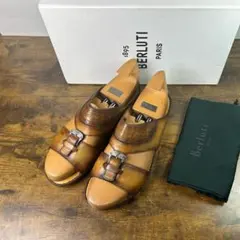 廃盤42万 希少色　Berluti オルガ期 レザー コンフォート サンダル　7 廃盤 42万 Berluti レザー コンフォートサンダル オルガ期 10 - メルカリ