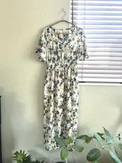 framesRAY CASSIN 花柄半袖ロングワンピース シフォンワンピース