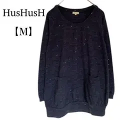 【HusHusH ハッシュアッシュ】伸縮性◎柔らかカットソー　ポケット付（M）