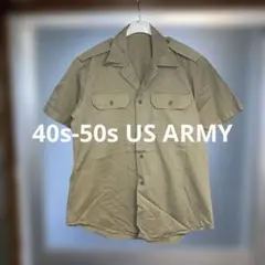 50s US ARMY コットンツイル チノシャツ - メルカリ