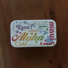 ハワイ　アロハ　ミント　空き缶　島 地図