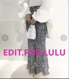 EDIT.FOR LULU ランダムドットシアースカート　ネイビー　34 紺のサムネイル