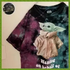 スターウォーズ ベビーヨーダ タイダイ メッセージ ムービー Tシャツ tシャツ