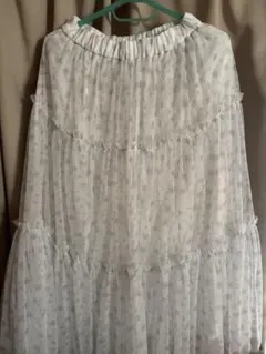 GU rokhコラボ チュールスカート ホワイト M