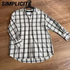 SIMPLICITE /シンプリシテェ　チェック柄 長袖シャツ