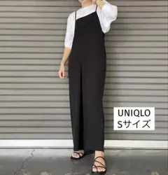 UNIQLO ドレープキャミソールサロペット　ブラック　Sサイズのサムネイル