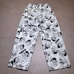 POPEYE ポパイ　スウェットパンツ　パジャマ　薄手　総柄　白　ホワイト　L