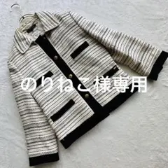 TOMMY HILFIGER 【M】ツイード風ジャケット ゴールドボタン 白黒