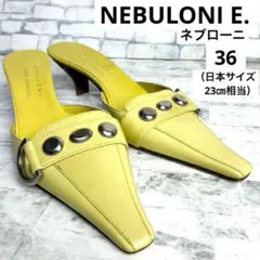 NEBULONI E. ネブローニ　スクエアトゥ　金具　ミュール　サンダルのサムネイル