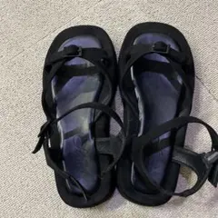 SESTOブラック ストラップサンダル LLサイズ　ジャンク品のサムネイル