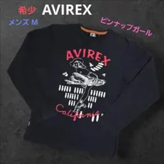 希少 AVIREX アヴィレックス ピンナップガール ロングTシャツ 黒 Mのサムネイル