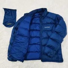 モンベル　ライトアルパインダウン ジャケット　ネイビー L 軽量　防寒