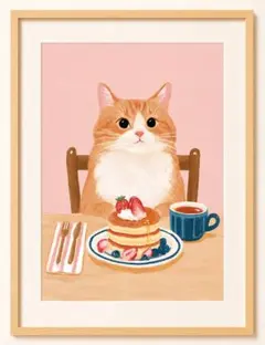 ＜パンケーキと猫＞ 現代アート