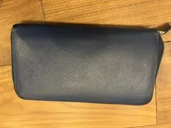 プラダ 長財布 三角ロゴ サフィアーノレザー ネイビー
