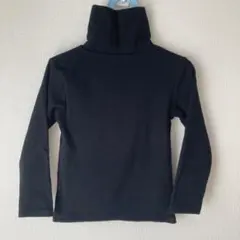 キッズ 長袖 タートルネック カットソー 黒