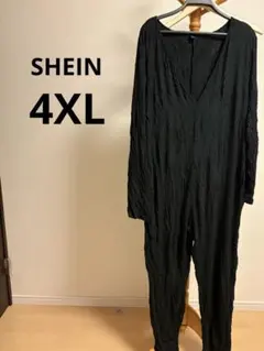 SHEIN ブラック Vネック オールインワン 【4XL】
