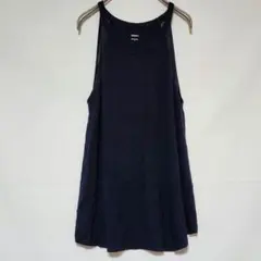 DKNY タンクトップ ノースリーブトップス S ネイビー シアー メッシュのサムネイル