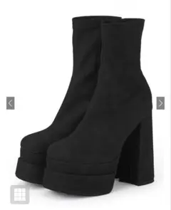 GRL gd1583 チャンキーヒール厚底ショートブーツ 23cm