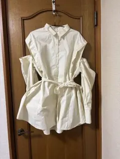 Heather シャツワンピース ノースリーブ 肩出し ブラウス 【割引あり】