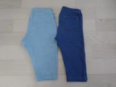 デニム風ロングパンツ 2点セットのサムネイル