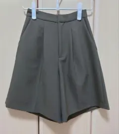 KBF フロントタックハーフパンツ ブラウン