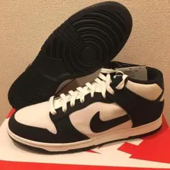 ナイキ ダンク ミッド パンダ キャンバス 28.0cm 白黒 ナイキスニーカー