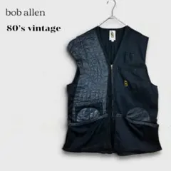 80s bob allen 本革レザー切替 シューティングベスト 黒 TALON