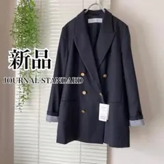 【新品】JOURNAL STANDARD ダブルフロントジャケット 38 紺