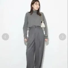 plage TW WIDE TUCK パンツ　36 グレー