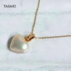 タサキ ネックレス マベパール ハート ホワイト ペンダント シルバー