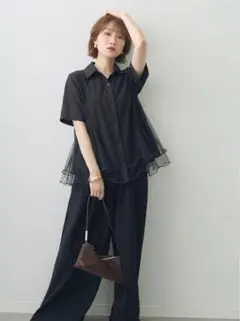 ココディール チュールショートボリュームシャツ シアーシャツ | Mercari