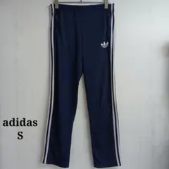 アディダスオリジナルス トラックパンツ S ネイビー ファイヤーバード 刺繍ロゴ