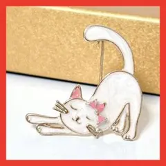 ブローチ 愛らしい 猫 ネコ 動物 シック かわいいアクセサリ オシャレ ねこ柄