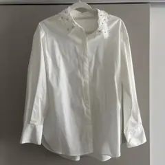 美品　Rirandture 刺繍付きホワイトシャツ サイズ2のサムネイル