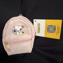 スヌーピー ミニリュックキーホルダー ピンク