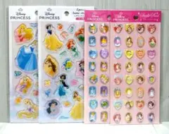 【新品】ディズニープリンセス　ストーンシール　エポキシラメシール　ぷっくりシール