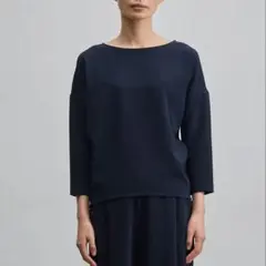 SOEJU ソージュ ショートスリーブコクーンブラウス M 濃紺 定価1.2万円