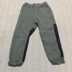 SLAPSLIPキッズ110cm男の子　長ズボン　スウェットパンツ　カーキ色のサムネイル