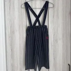キッズ サスペンダー付き ストライプパンツ