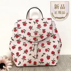 《新品未使用》kate spade　リュック　ホワイト　バラ　レザー