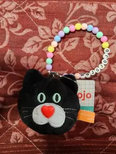 mojojojo ビーズチェーン付きフェイスマスコット2 黒猫