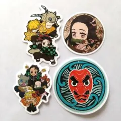鬼滅の刃　ステッカー　シール　コレクション　竈門炭治郎　竈門禰豆子　伊之助　善逸