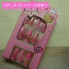 ネイルチップ　キティネイル　ハイビスカスネイル　ギャル　ヒョウ柄　平成女児ネイル